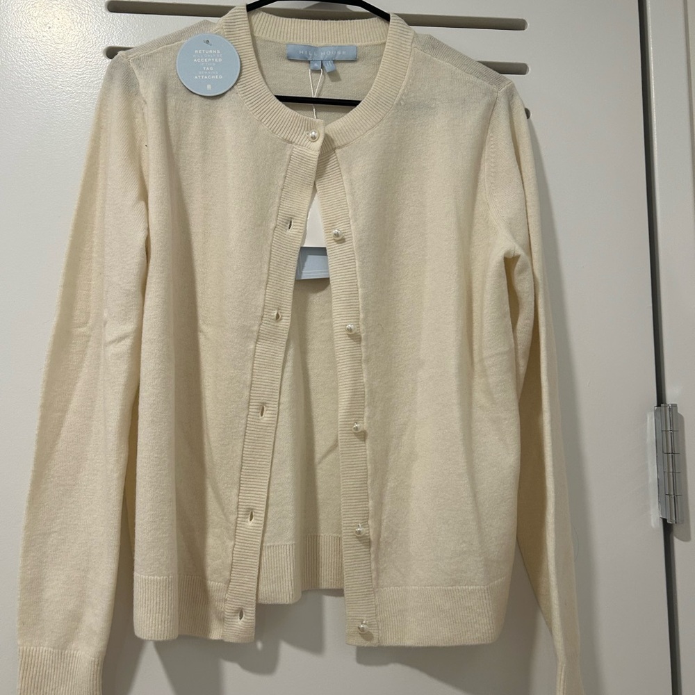 NWT Hill House Cream Cardigan - size S